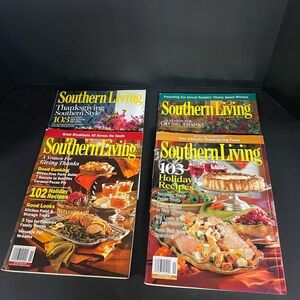 Southern Living Magazine Holiday Issue Set - Yellow Covers